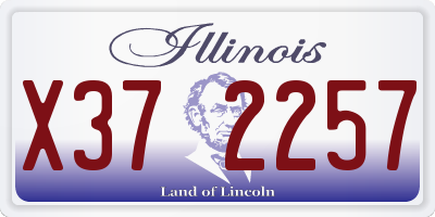 IL license plate X372257
