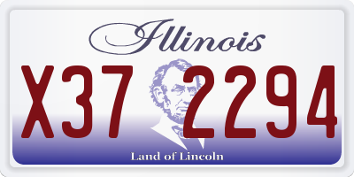 IL license plate X372294