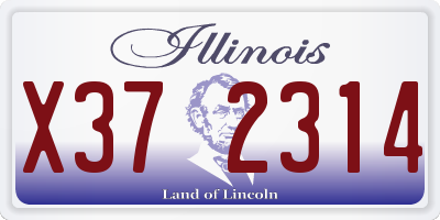 IL license plate X372314