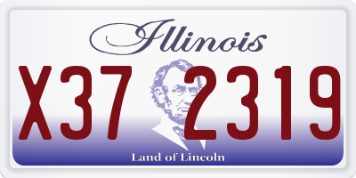 IL license plate X372319
