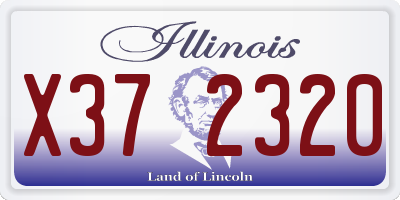 IL license plate X372320