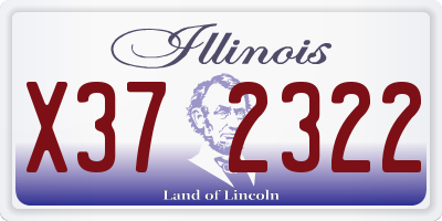 IL license plate X372322