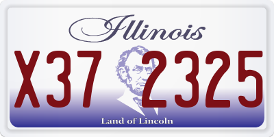 IL license plate X372325
