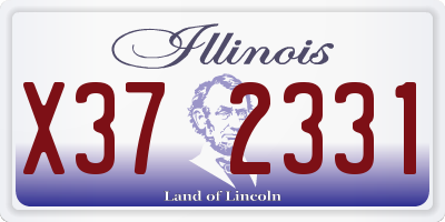 IL license plate X372331