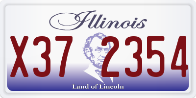 IL license plate X372354