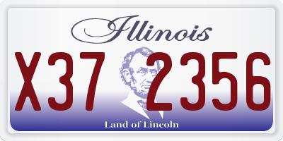 IL license plate X372356