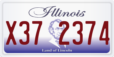 IL license plate X372374