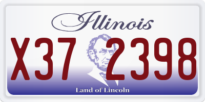 IL license plate X372398