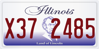 IL license plate X372485