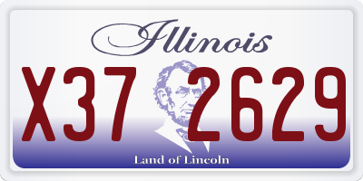 IL license plate X372629