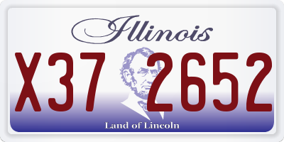 IL license plate X372652