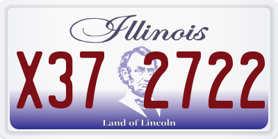 IL license plate X372722