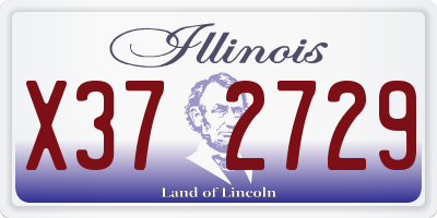 IL license plate X372729