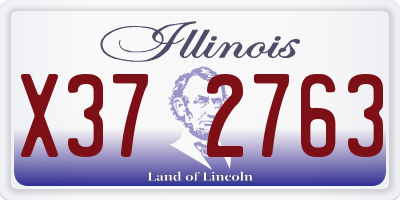 IL license plate X372763