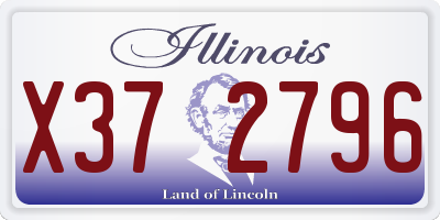 IL license plate X372796