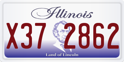 IL license plate X372862