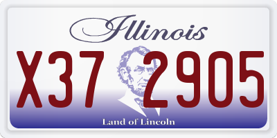 IL license plate X372905