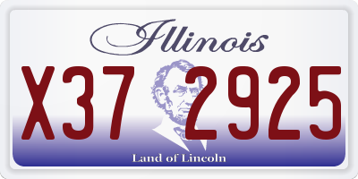 IL license plate X372925