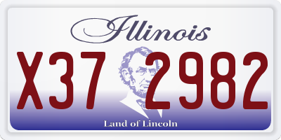 IL license plate X372982