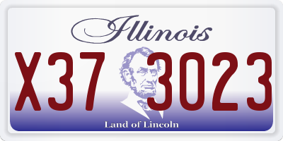 IL license plate X373023
