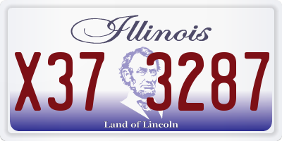 IL license plate X373287