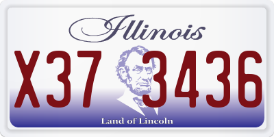 IL license plate X373436