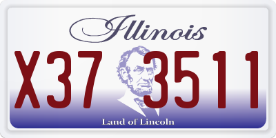IL license plate X373511
