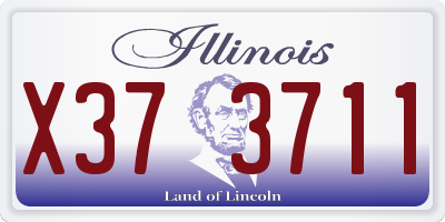 IL license plate X373711