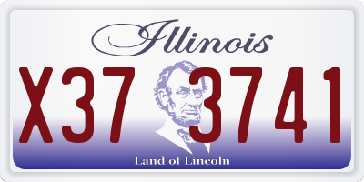 IL license plate X373741
