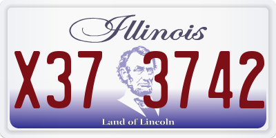 IL license plate X373742