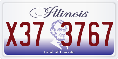 IL license plate X373767