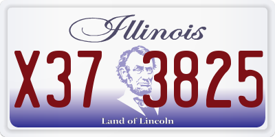 IL license plate X373825