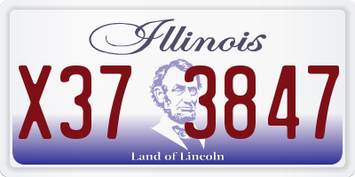 IL license plate X373847