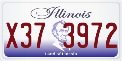 IL license plate X373972