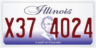 IL license plate X374024