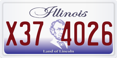 IL license plate X374026
