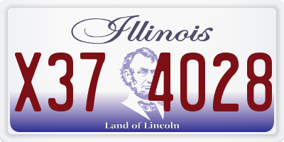 IL license plate X374028