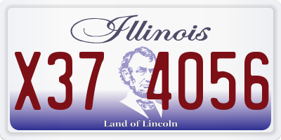 IL license plate X374056