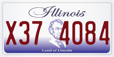 IL license plate X374084
