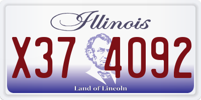IL license plate X374092