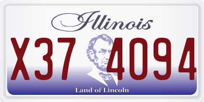 IL license plate X374094