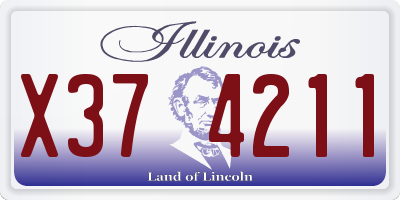 IL license plate X374211