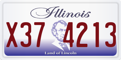 IL license plate X374213