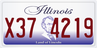 IL license plate X374219