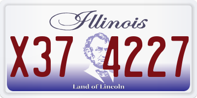 IL license plate X374227