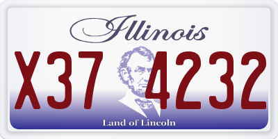 IL license plate X374232