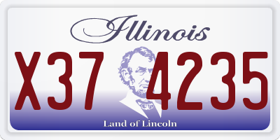 IL license plate X374235