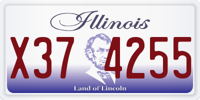IL license plate X374255