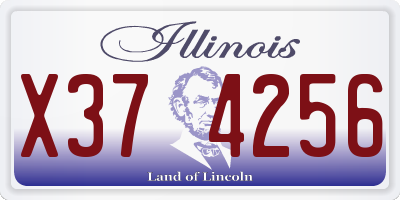 IL license plate X374256