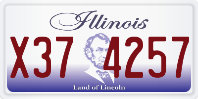 IL license plate X374257